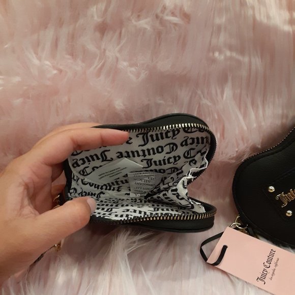 *NEW*Juicy Couture Coin Purse with Gold Heart Clip - Picture 4 of 4